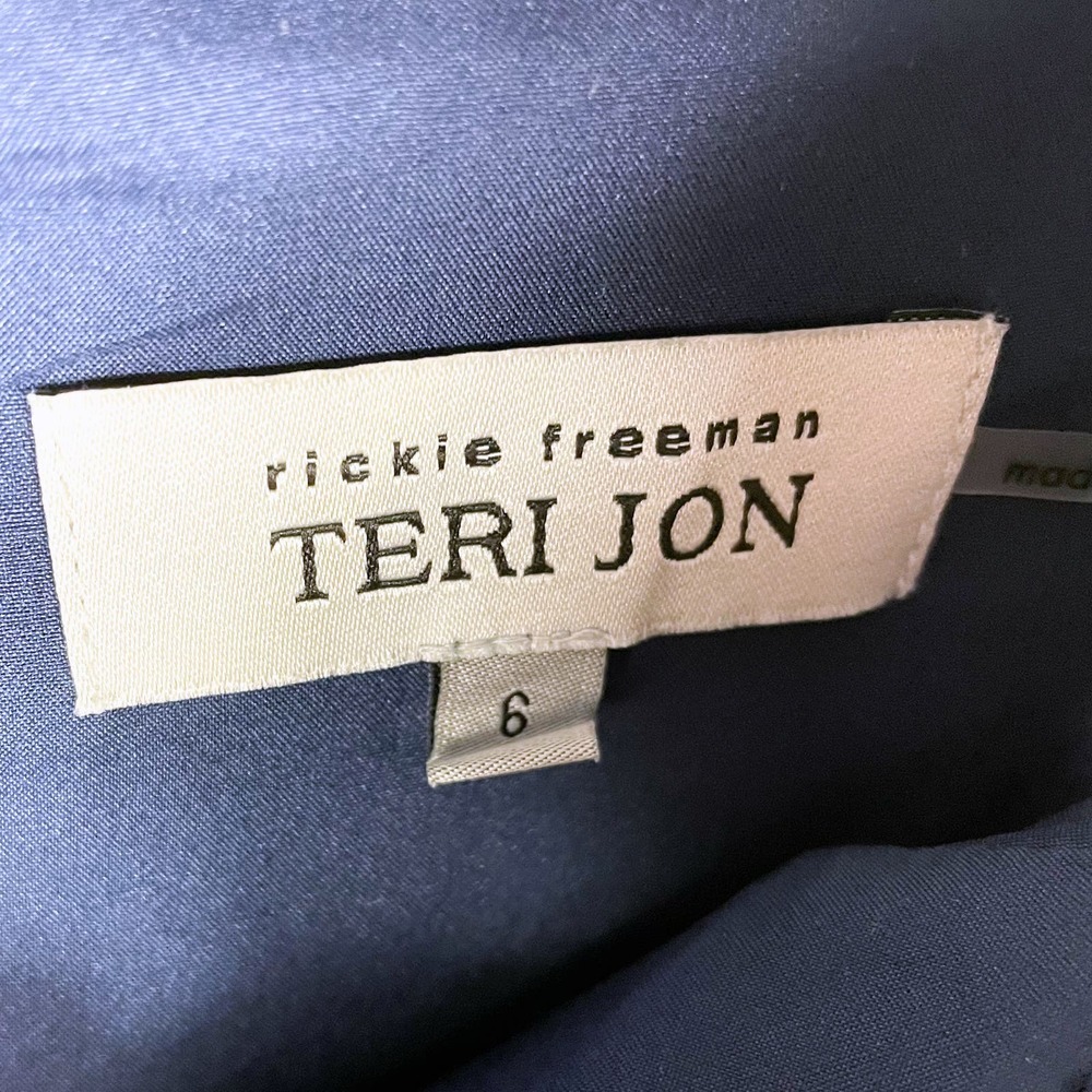 SOLD-Teri Jon Jacquard Off Shoulder Gown - Picture 7 of 11